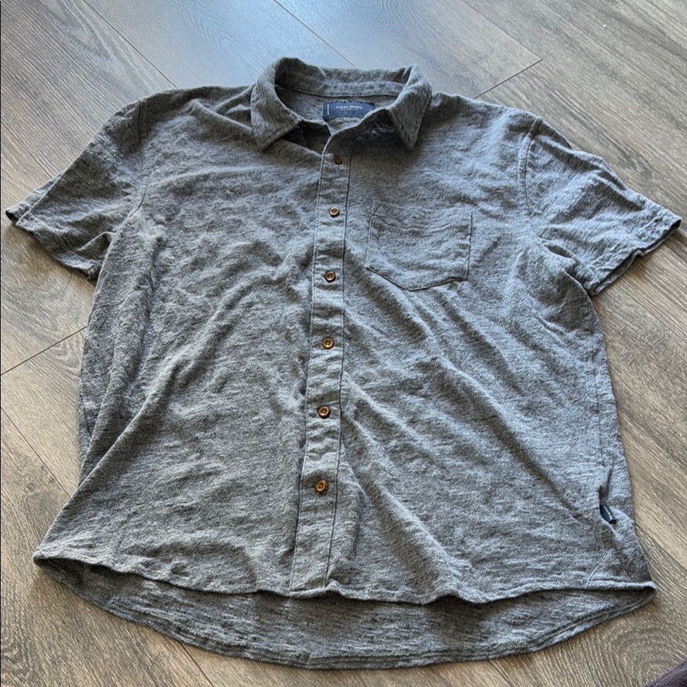 Lucky Brand Gray Casual Button Down Shirt